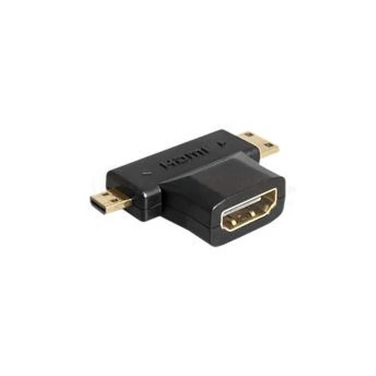 Delock Átalakító - 65446 (HDMI-A -> HDMI-C + HDMI-D, anya / apa / apa)