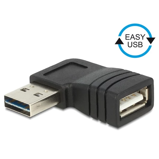 DELOCK Átalakító EASY-USB 2.0-A male > USB 2.0-A female bal / jobb 90 fokos