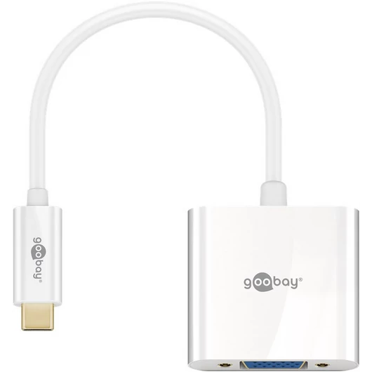 Goobay USB Type-C apa - VGA anya átalakító, fehér