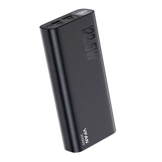 Vipfan F07 Power Bank 20000mAh, 22.5W fekete