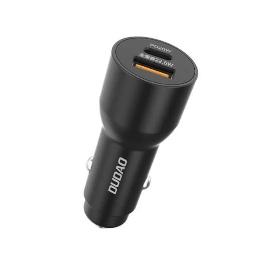 DUDAO TGR1 autós töltő USB-A + USB-C PD 22.5W (6973687243845)