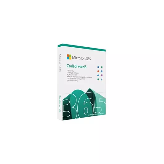 Microsoft 365 Családi verzió, 1 év. Win / MAC FPP BOX Doboz P10