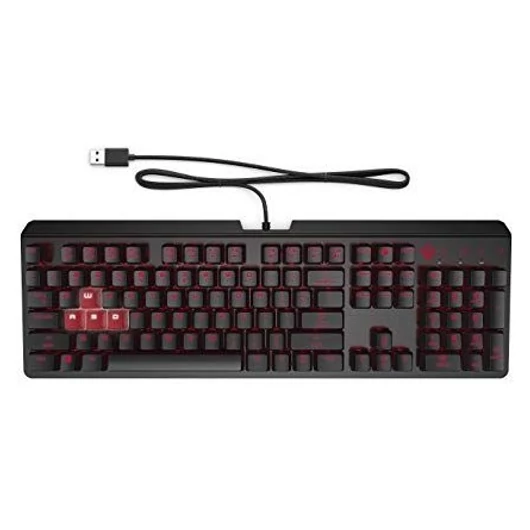 HP OMEN Encoder USB angol (US) gaming Cherry MX Red mechanikus billentyűzet fekete (Cherry MX Red)
