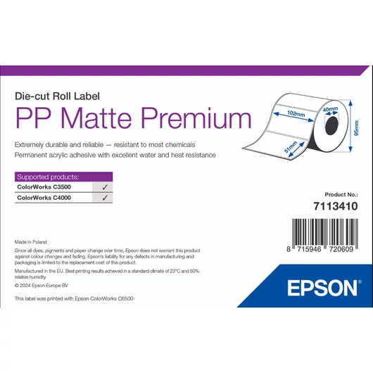 Epson 102mm*51mm, 335 inkjet  címke Epson