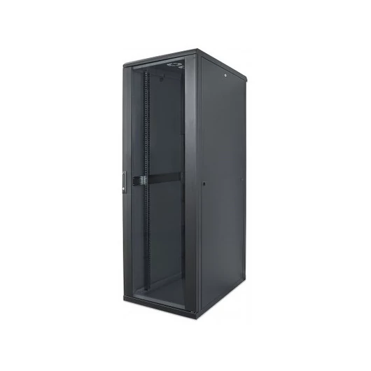 Manhattan Rackszekrény - 19" különálló kivitel (22U, 1144 (h) x 600 (w) x 600 (d) mm, IP20,  Flatpack, Fekete)