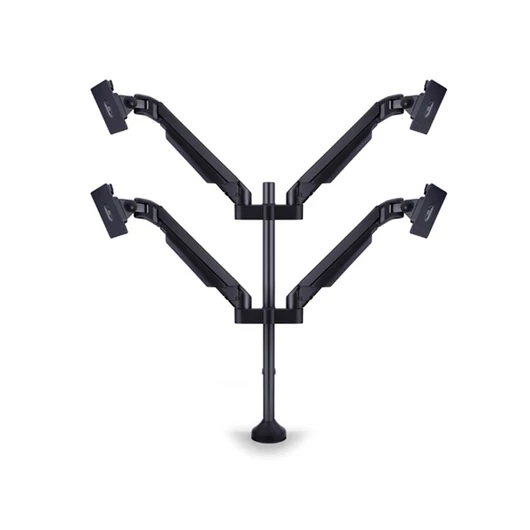 Multibrackets asztali rögzítő Gas Lift Quad, dönthető, forgatható 15-32", fekete