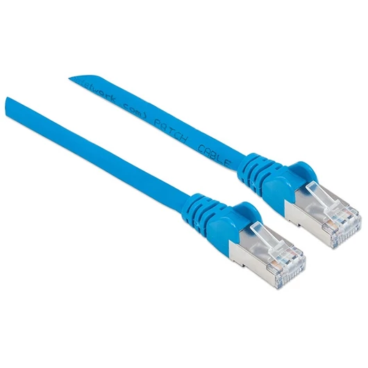 Manhattan Kábel - S / FTP Patch (RJ45 to RJ45, Cat7 kábel Cat6A moduláris csatlakozóval, 1m, kék, réz)