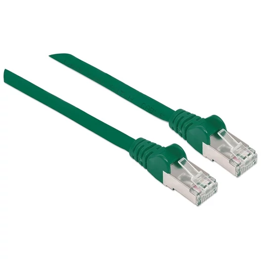 Manhattan Kábel - S / FTP Patch (RJ45 to RJ45, Cat7 kábel Cat6A moduláris csatlakozóval, 3m, zöld, réz)