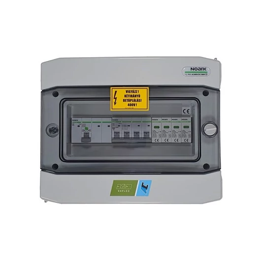 ExPLe-AC-3Fp4-K80-M80C-T2-IP65 AC Protection board AC Elosztó 3 fázis, 80A, T2