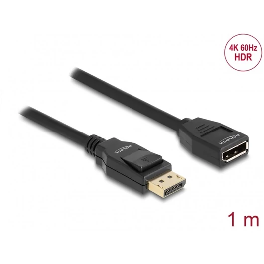 DELOCK kábel Displayport 1.2 hosszabbító 4K 60Hz 1m