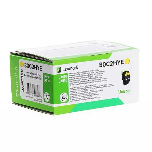 Lexmark CX410/510 High Corporate Toner Yellow 3K (Eredeti) 80C2HYE Lexmark