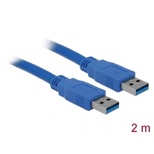 DELOCK kábel USB 3.2 Gen 1 Type-A male / male összekötő 2m kék