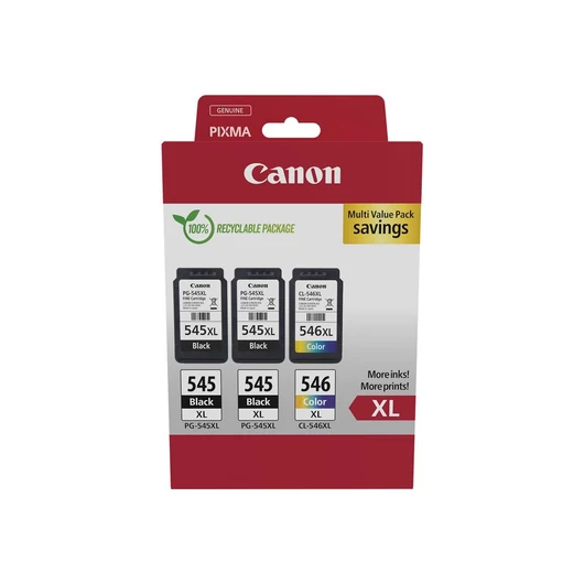 Canon PG-545XLx2 (2x15 ml) + CL-546XL (1x13 ml) Multipack Canon