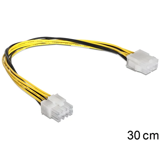 DELOCK tápkábel 8 pin EPS male / female hosszabbító 30cm