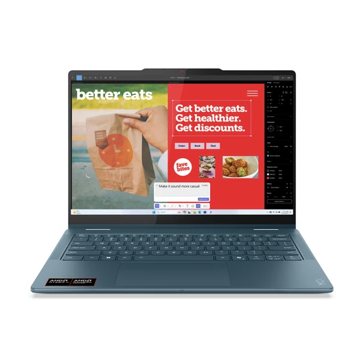 AMD Ryzen AI 5 350 (2GHz), 24GB LPDDR5x-SDRAM, 1000GB SSD, 14" WQXGA+ 2880 x 1800 OLED Touch, AMD Radeon 860M, WLAN, Webcam, Windows 11 Home