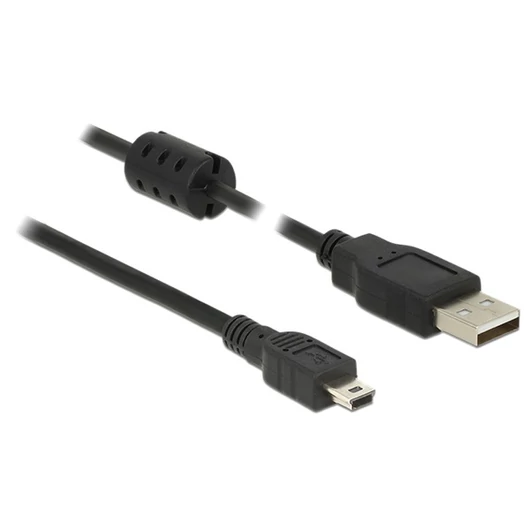 DELOCK kábel USB 2.0 Type-A male > USB 2.0 Mini-B male 3m fekete