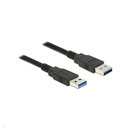 Delock 85060 USB 3.0 Type-A apa > USB 3.0 Type-A apa kábel, 1m, fekete