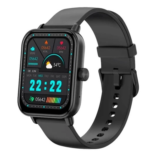 A modern, elegáns fekete színű Carneo Versa HR+ fitneszóra IPS színes kijelzővel rendelkezik, amely egy egyszerű kézmozdulattal aktiválható. Méri a vérnyomást, a vér oxigénellátását, a pulzusszámot, a megtett távolságot, figyeli az elégetett kalóriákat és