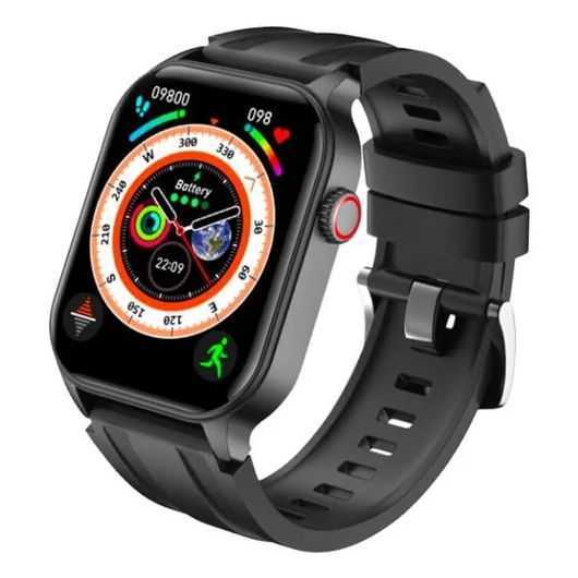 A modern, második generációs Carneo VENTURA HR+ Cellular 4G kültéri fitnesz okosóra elegáns fekete színben nagyméretű SUPER AMOLED színes kijelzővel rendelkezik, amelyet ásványi, edzett üveg véd. Méri a pulzusszámot, a stresszt, a BMI-t, a megtett távolsá