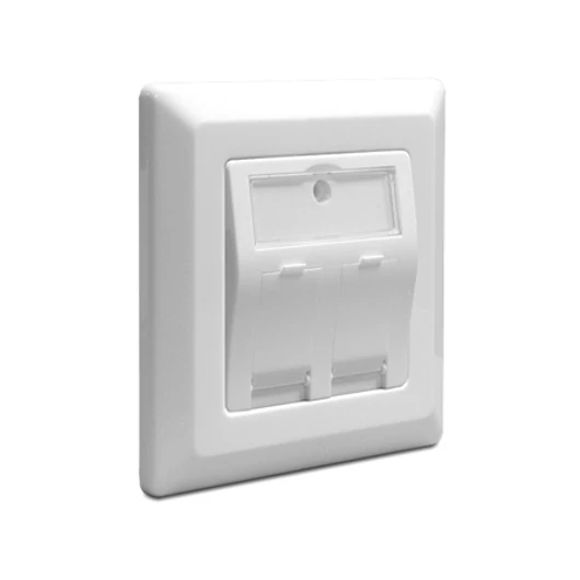 Delock Keystone fali doboz 2 port fehér