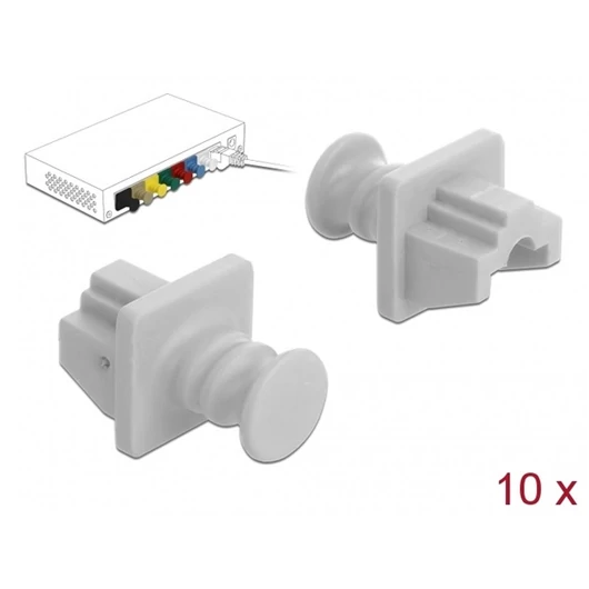 DELOCK Porvédő RJ45 jack 10 darab fehér