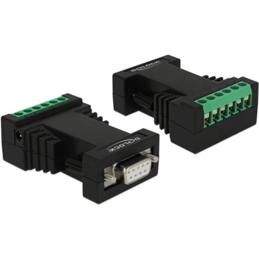 Delock Serial RS-232 -> Serial RS-422 / 485 F / F konverter fekete