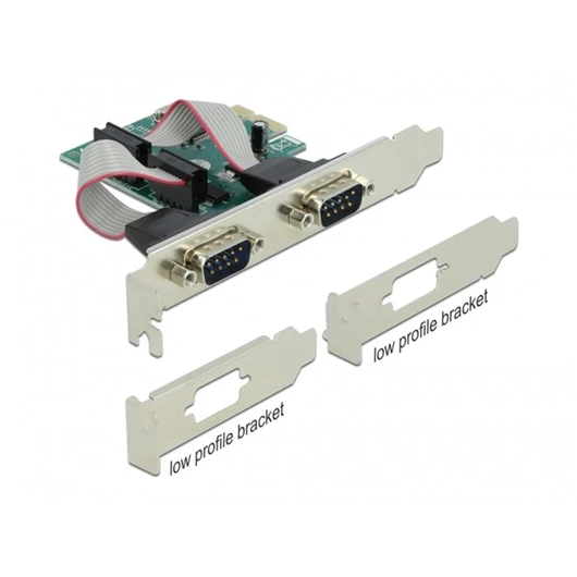 DELOCK PCI-E Bővítőkártya 2x Soros RS-232 port