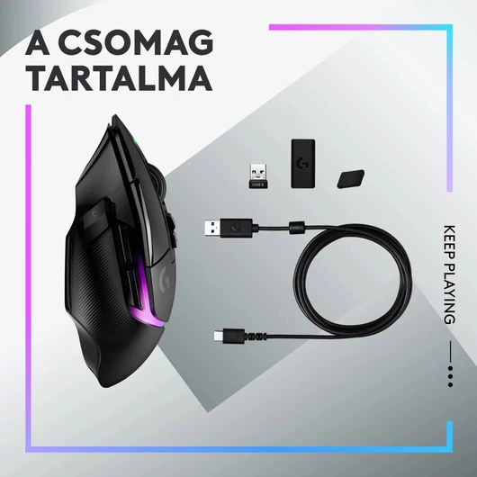 Egér Logitech G G502 X Plus Wireless black (910-006163)