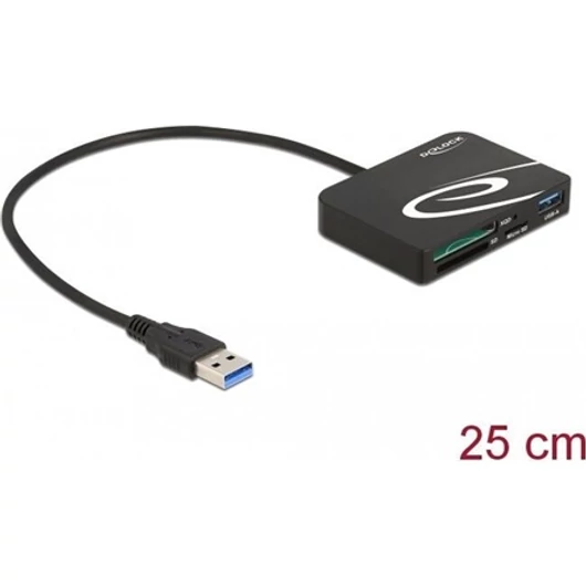 Delock Kártyaolvasó XQD / SD / Micro SD memóriakártyákhoz + A-típusú USB port