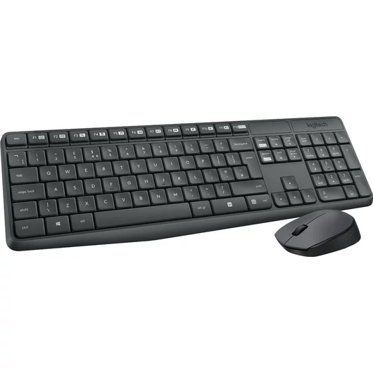 Logitech Cordless Desktop MK235 vezeték nélküli német billentyűzet + optikai egér (920-007905)