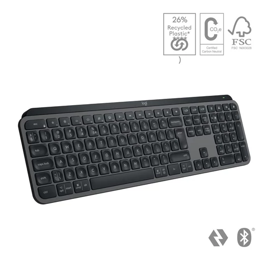 Logitech MX Keys S vezeték nélküli US International billentyűzet grafitszürke (920-011587)