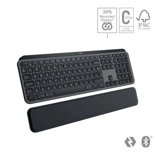 Logitech MX Keys S Plus vezeték nélküli US International billentyűzet grafitszürke (920-011589)