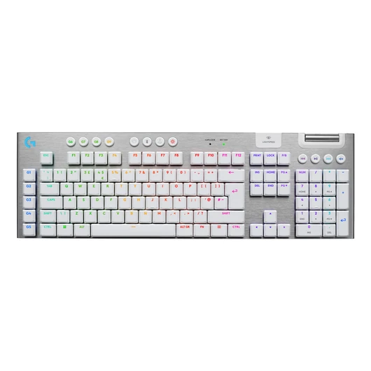 LAPOS KIALAKÍTÁS. MEGNÖVELT.<br>A Logitech G915 X LIGHTSPEED gyorsaságot, pontosságot és testreszabhatóságot kínál elegáns, ultravékony kialakítással. Ez a vezeték nélküli, játékhoz tervezett billentyűzet háromféle csatlakoztathatósággal, KEYCONTROL