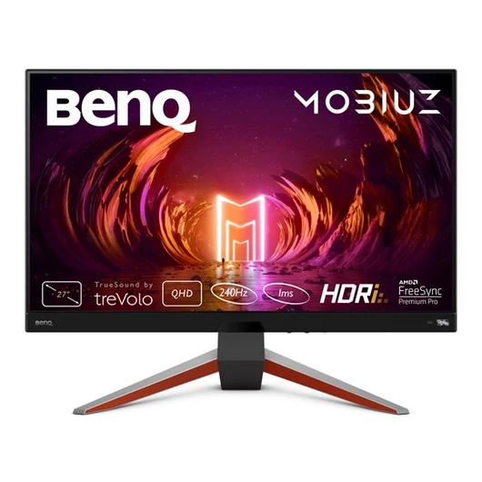 BenQ Monitor 27" - EX270QM (IPS, 16:9, 2560x1440, 1ms, 400cd / m2, 3xUSB-A, 2xHDMI, DP, Freesync, 240Hz, mag. áll., forg.)