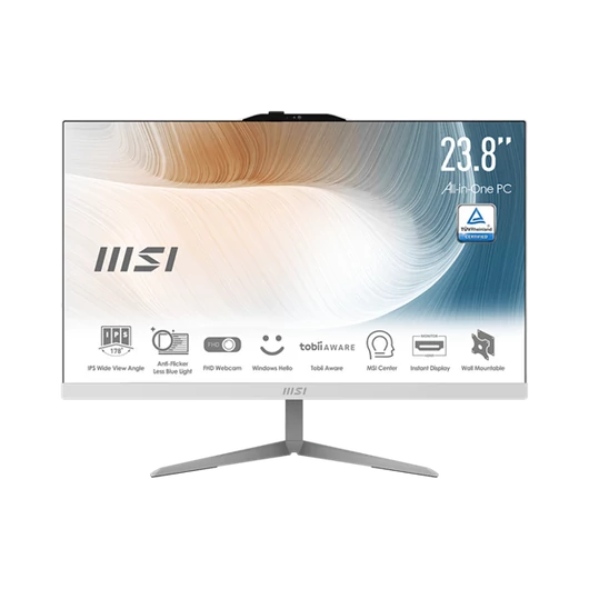 MSI Business AIO Modern AM242, 23,8" FHD, i5-1240P, 8GB, 512GB M.2, INT, Win11H, Fehér