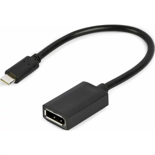 Gembird USB-C -> DisplayPort 1.2 M / F adapter 0.15m fekete