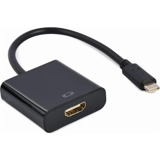 Gembird USB-C -> HDMI 1.4 M / F adapter 0.15m fekete