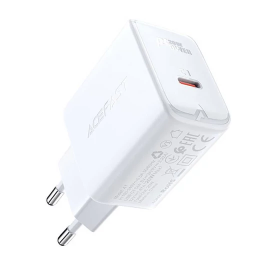 ACEFAST A1 hálózati töltő 1xUSB-C, 20W fehér