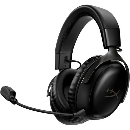 HyperX Fejhallgató - Cloud III S Wireless (Vezeték nélküli, USB, fekete / fekete)