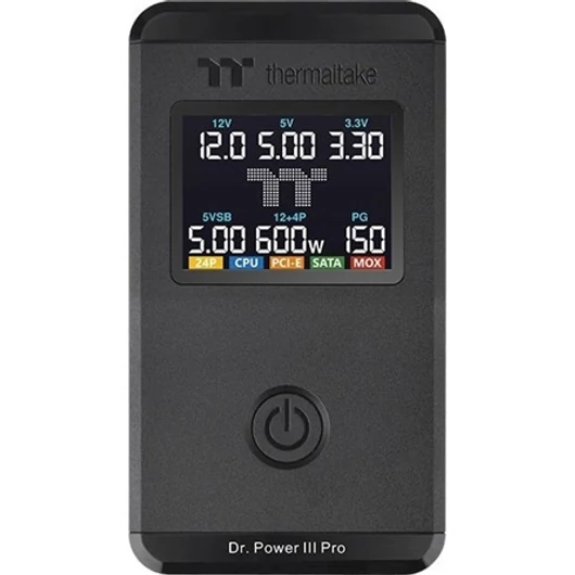 Thermaltake Dr. Power III Pro univerzális ATX tápegység teszter fekete LCD kijelzővel