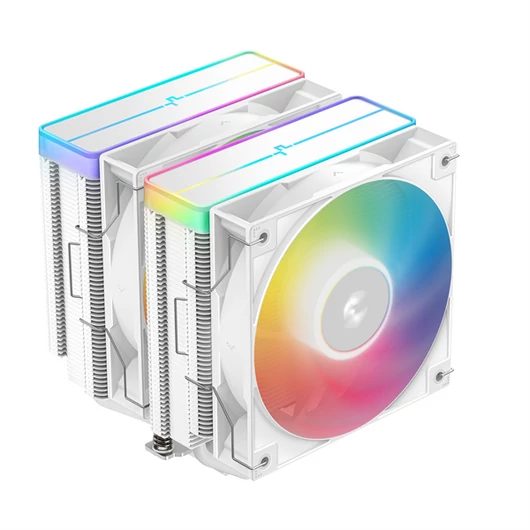 DeepCool CPU Cooler - AG620 WH ARGB V2 (29,4 dB; max, 115,32 m3 / h; 4pin csatlakozó, 6 db heatpipe, 12cm, PWM, fehér)