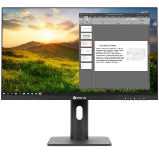 AG Neovo LH-2402 monitor, 23.8" LED VA,Pivot, FHD, VGA, HDMI, DP, hangszóró