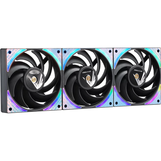 Formula Cooler 12cm - 3 db Air Bridge Plus BK (1-27,2dB, max. 63,2 m3 / h, 4pin csatlakozó, hydro bearing, ARGB)