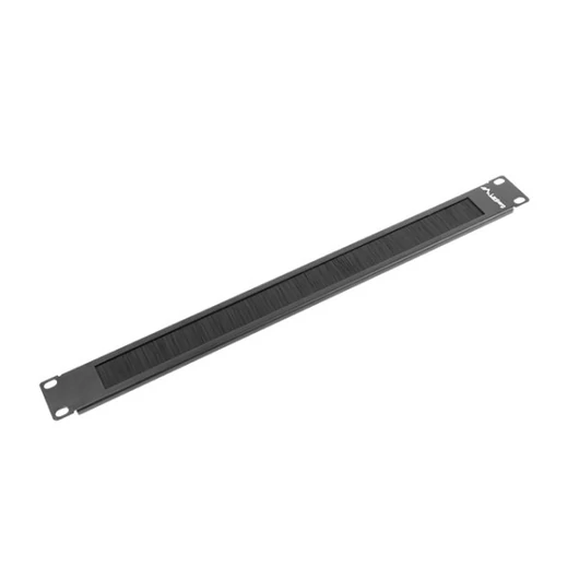 Lanberg AK-1101-B 19"" 1U fésűs fekete kábelbevezető panel