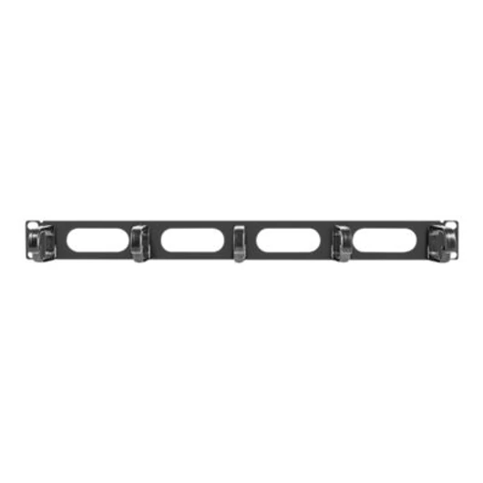 LANBERG 19inch cable management AK-1205-B panel 5 rings - type B 1U black