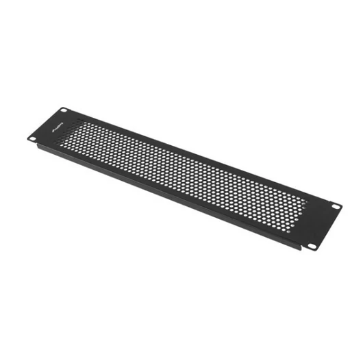 Lanberg AK-1412-B 19"" 2U fekete fém hálós/perforált vakpanel