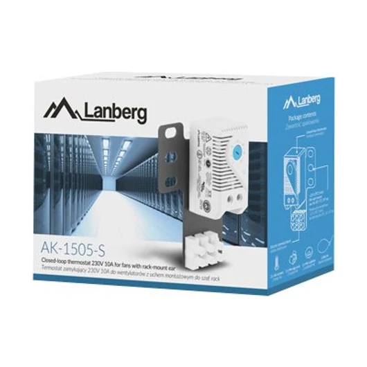 LANBERG AK-1505-S Lanberg Closed-Loop Thermostat 10A with ear and terminal Block Gray