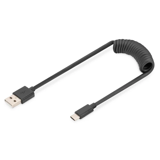 1M USB SPRING CABLE TPE USB 2.0 PD60W MAX USB A -C