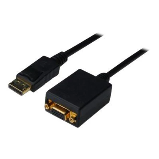 DIGITUS adapter cable displayPort VGA HD15 0.15m AWG28 2x shielded