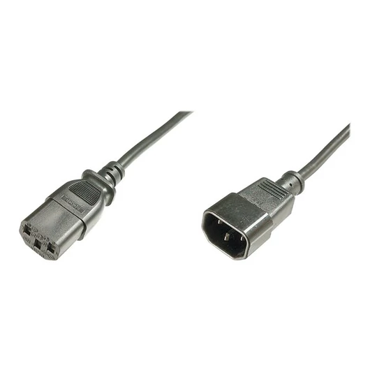ASM AK-440201-012-S ASSMANN Power Cord Extension cable IEC C14 M (plug)/IEC C13 F (jack) 1,2m black